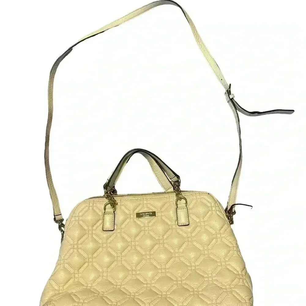 Kate Spade Quilted Leather Cream Rachelle Astor Court purse